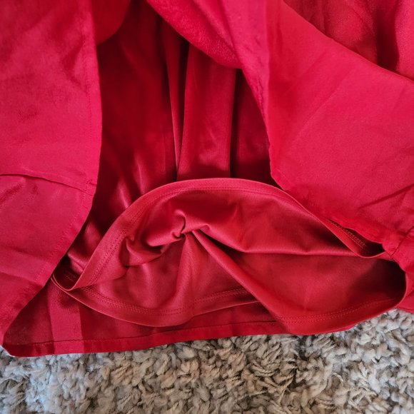 Forever 21 Red Ruffle Sun Dress - Size S - Picture 9 of 10